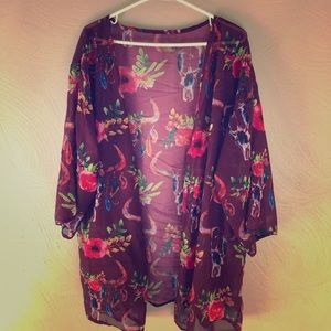 Skull and Floral Cardigan